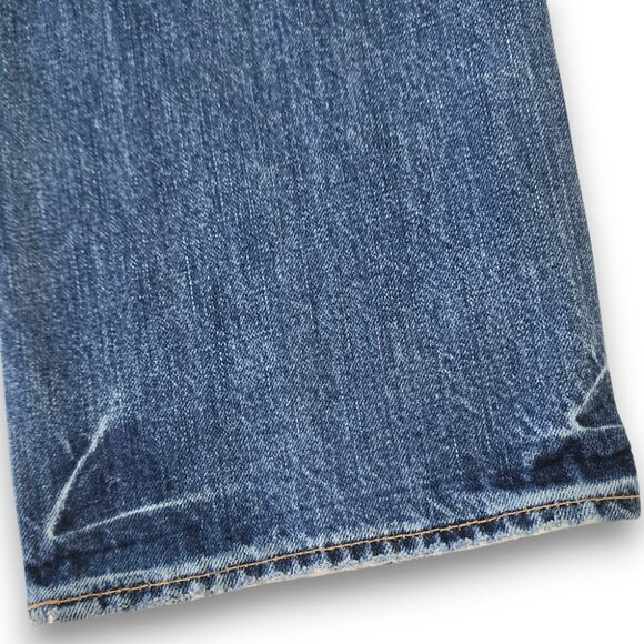 HOLLISTER Balboa 32x30 Men's Button Fly Jean Straight Distressed Denim Blue - Picture 11 of 15
